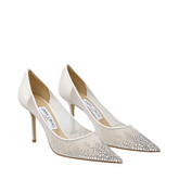 Jimmy Choo Love 85 Crystal Embellished Mesh Pumps